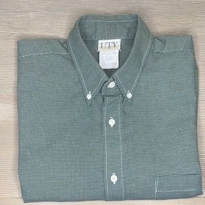 UTY Cotton Green Patterned Button Down Shirt L